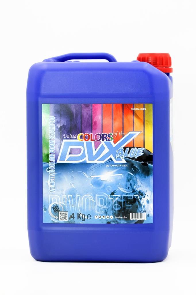 Divortex V5 Aktif Renkli Köpük Şampuan Mavi 4 kg
